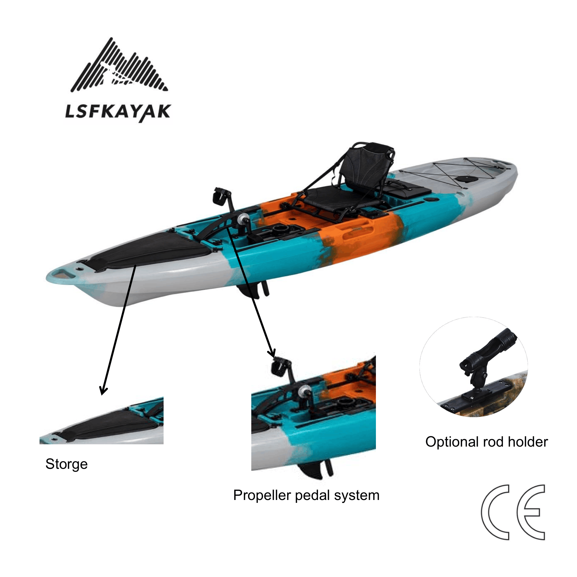 Fishing Kayak Pedal Drive - Caiaque de Pesca Mirage Propel 12ft