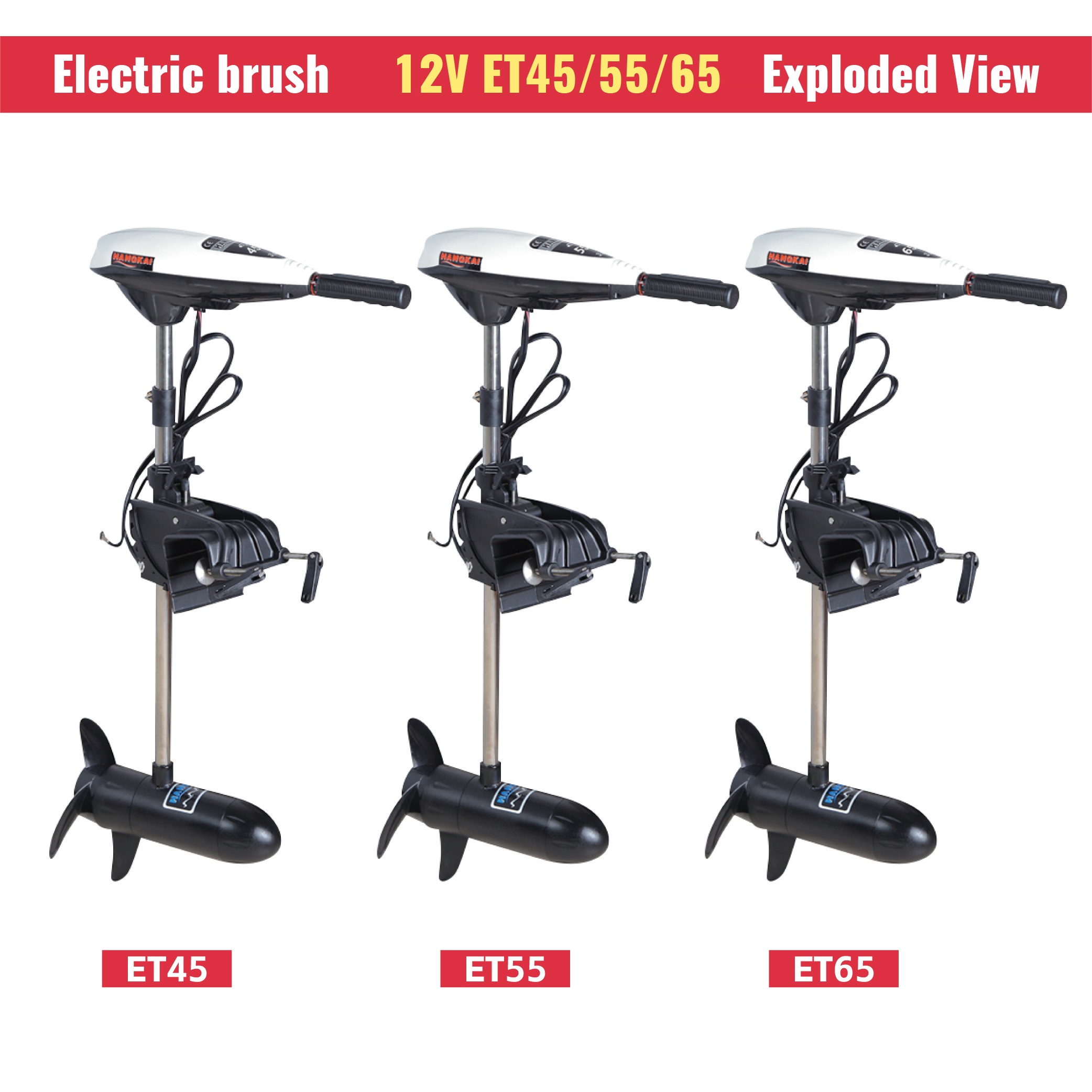 Motor elétrico de alta potênci - Fishing Kayak Trolling Motor avaliação e preço